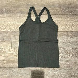 Lululemon Army green, racer back tank. Size 2